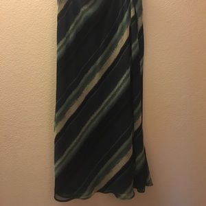 Navy/sea foam green maxi skirt.